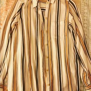 Striped button down